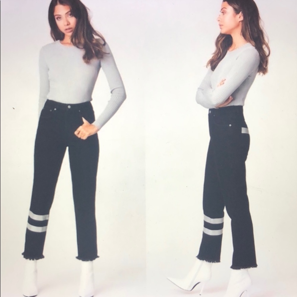 Carmar  Black Juliet Reflective High Rise Jeans